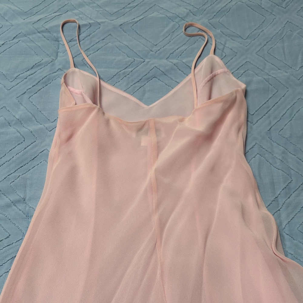 Elegant Silky Pretty in Pink Slip Dress, flows while you walk! Comfy soft sexy! - Picture 6 of 6